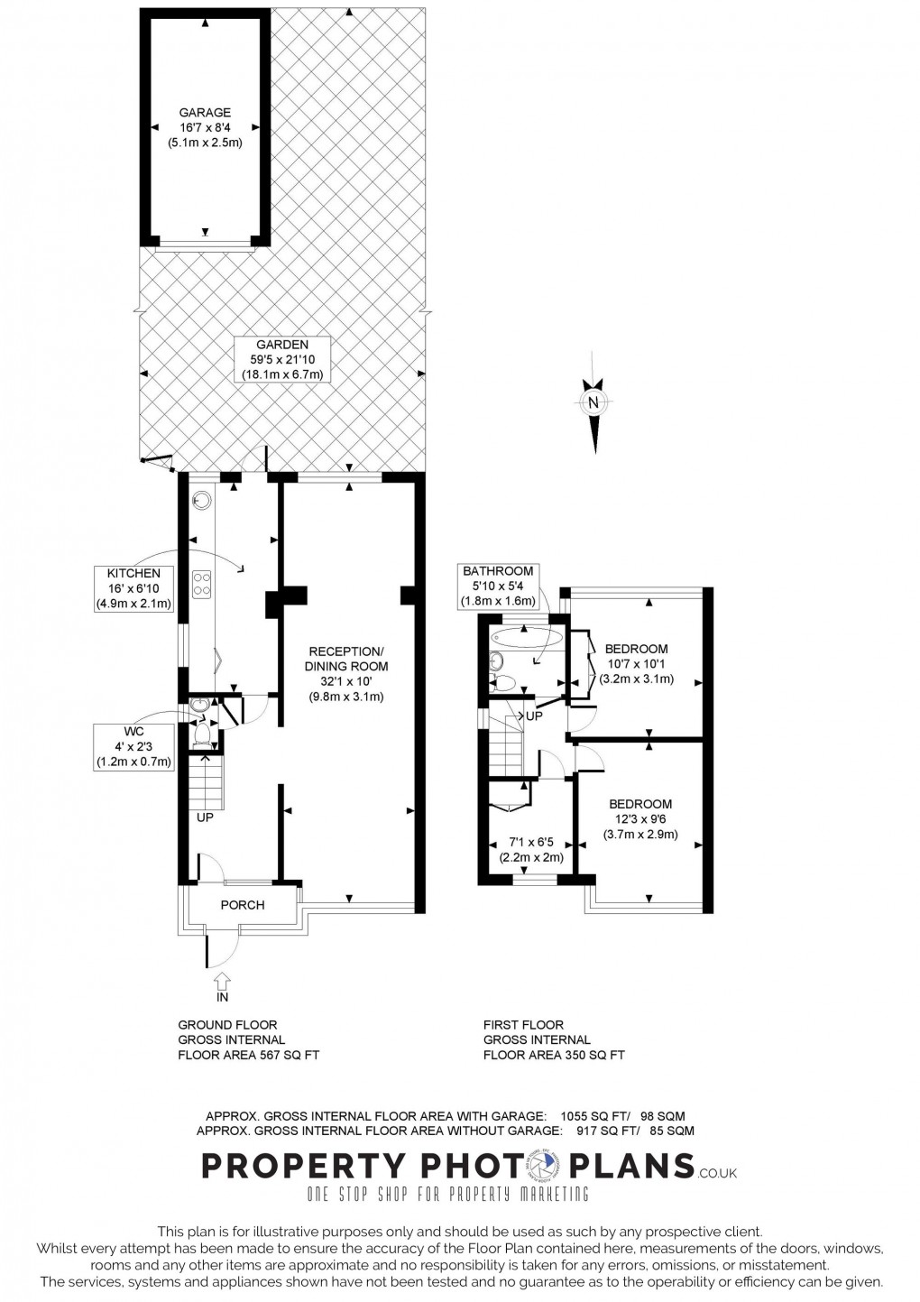 Floorplan for Neal Avenue, Southall, UB1