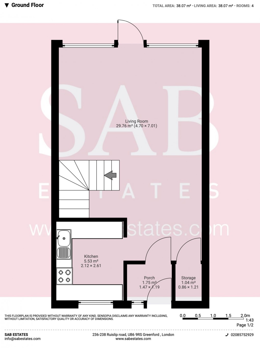 Floorplan for Crane Lodge Road, Hounslow, TW5