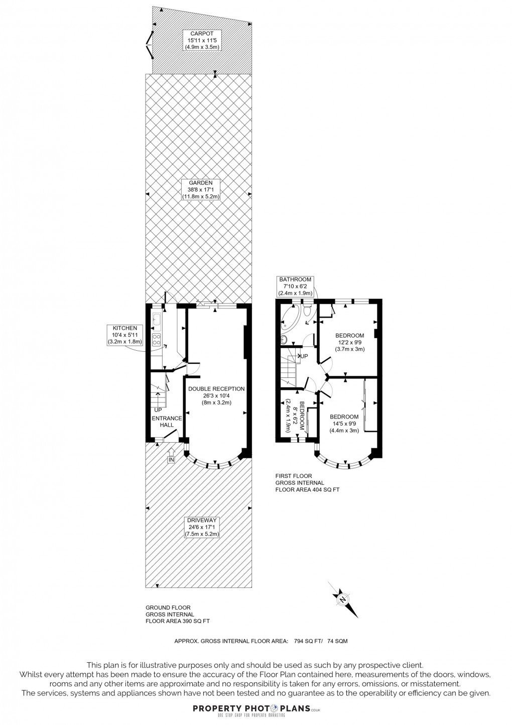 Floorplan for Anthony Road, Greenford, UB6