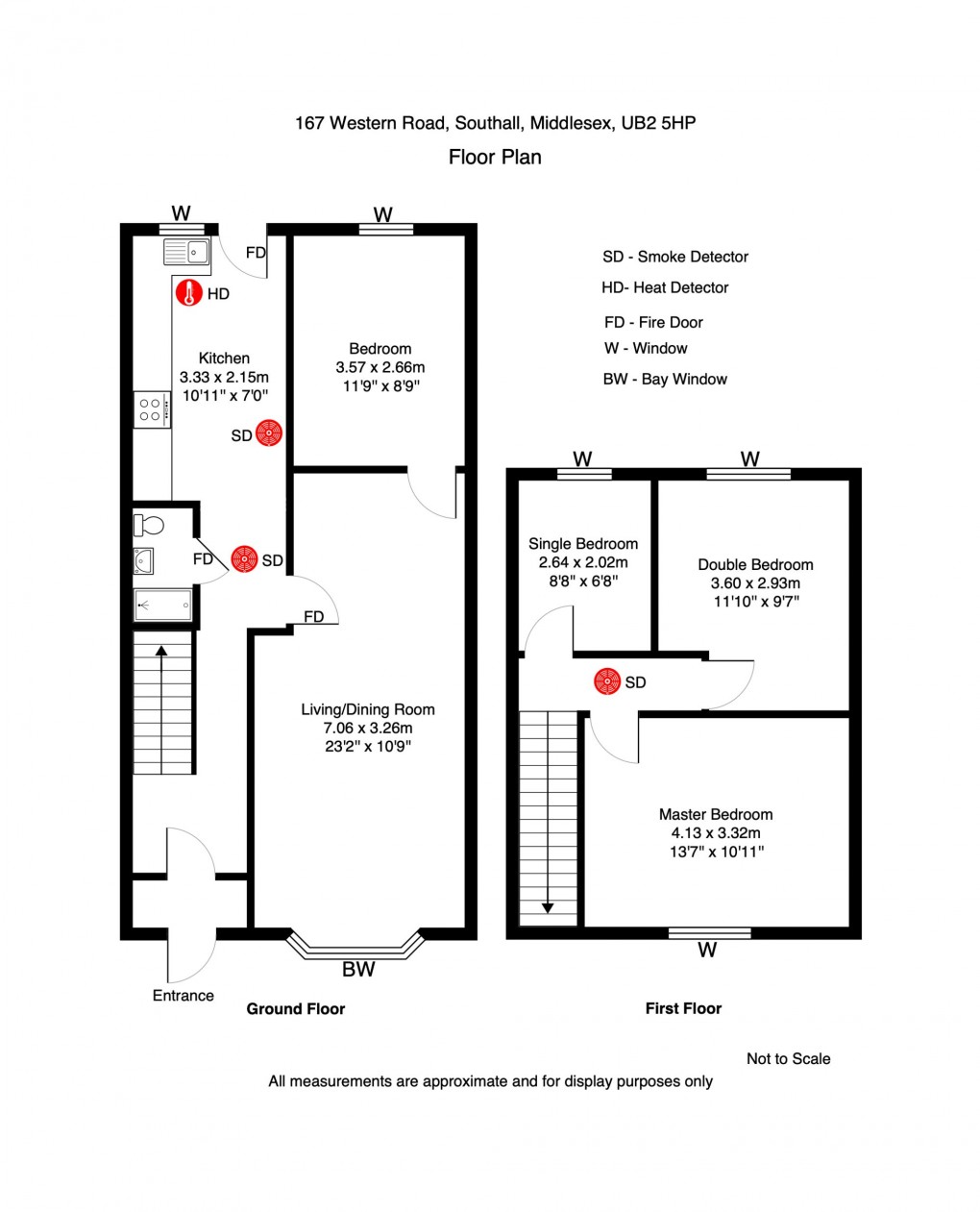 Floorplan for Western Road, Southall, UB2