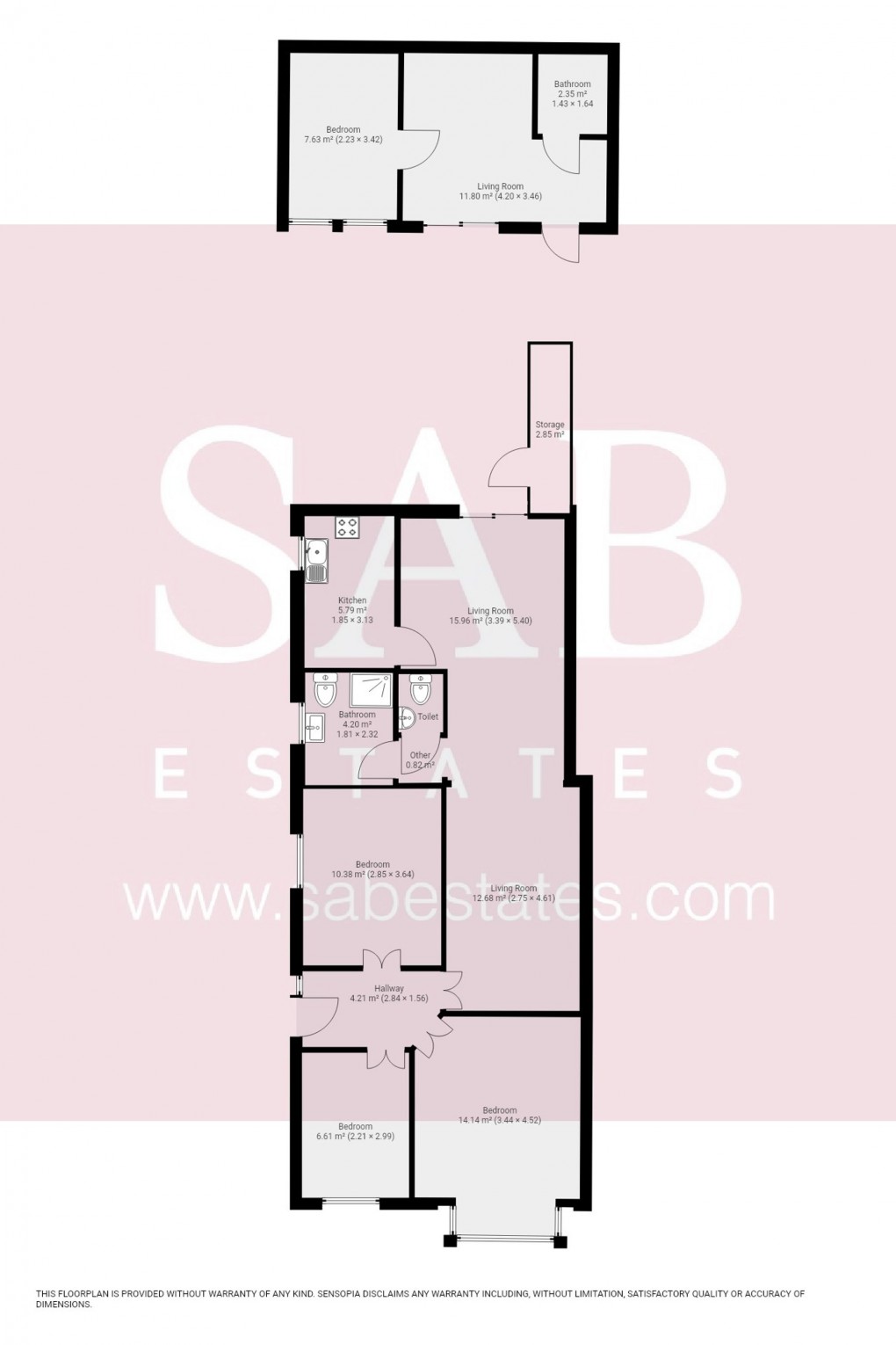Floorplan for Pinkwell Avenue, Hayes, UB3