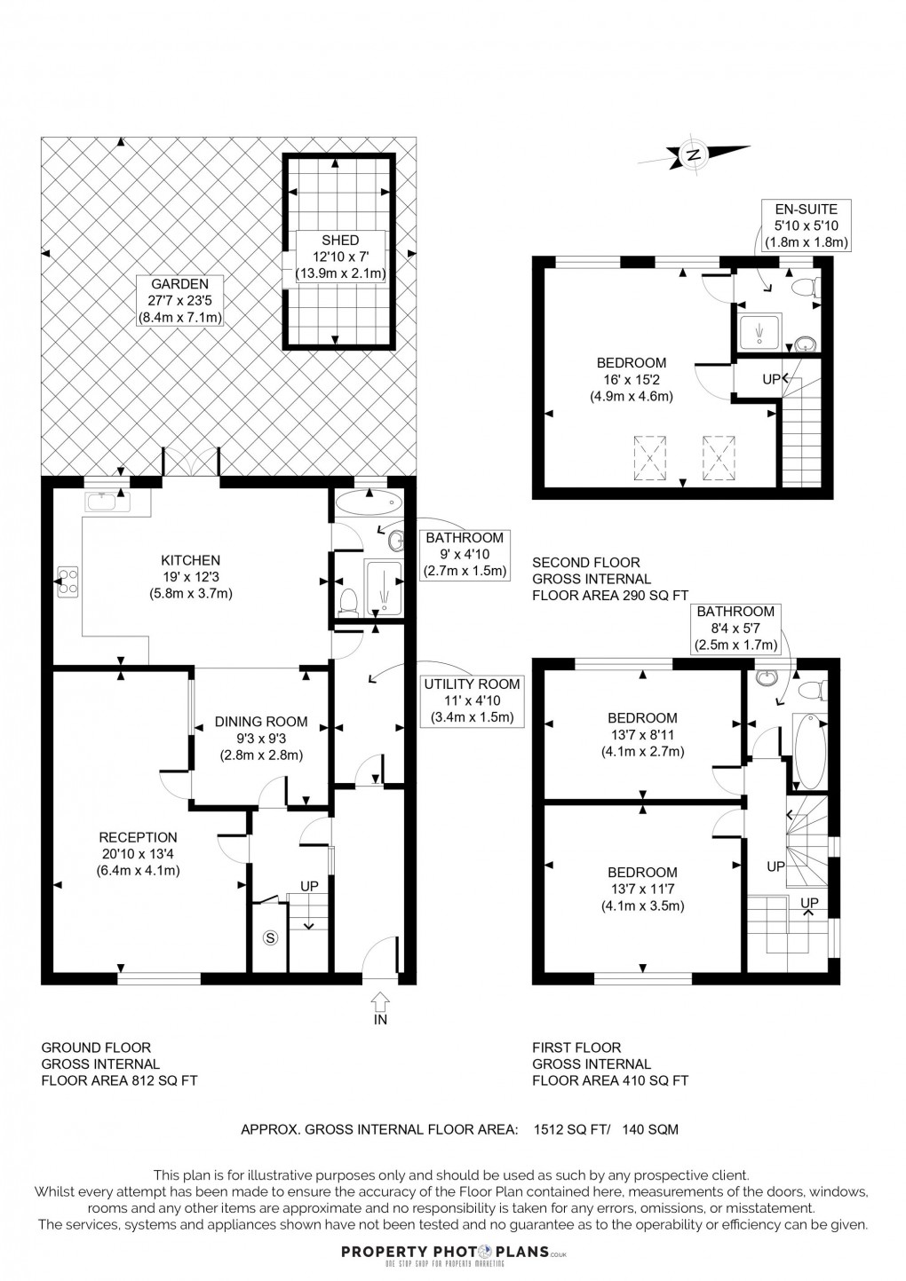 Floorplan for Millet Road, Greenford, UB6