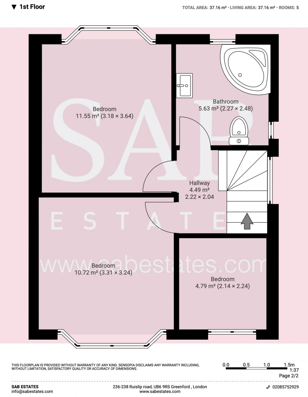 Floorplan for Devon Close, Perivale, UB6