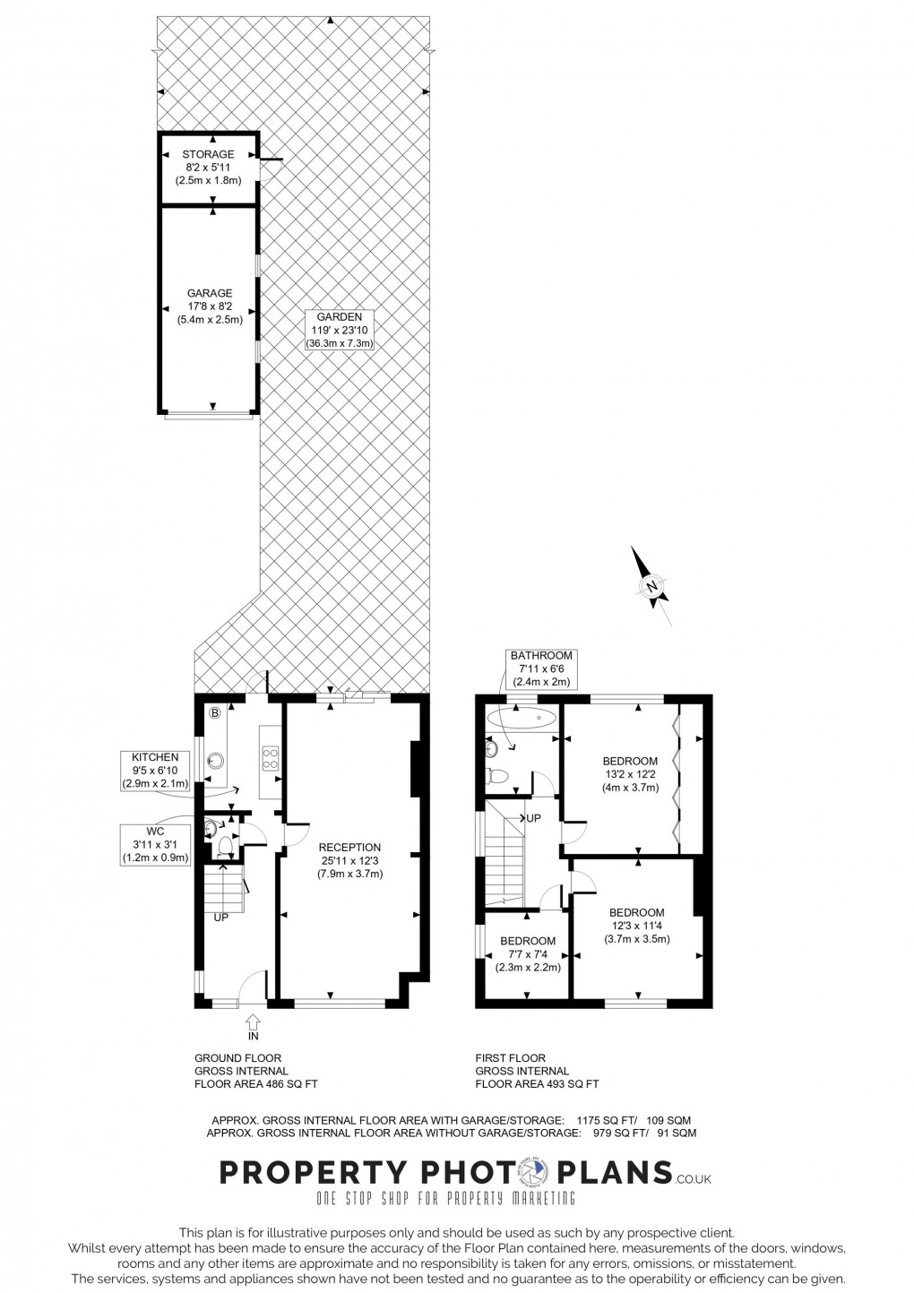 Floorplan for Bennetts Avenue, Greenford, UB6