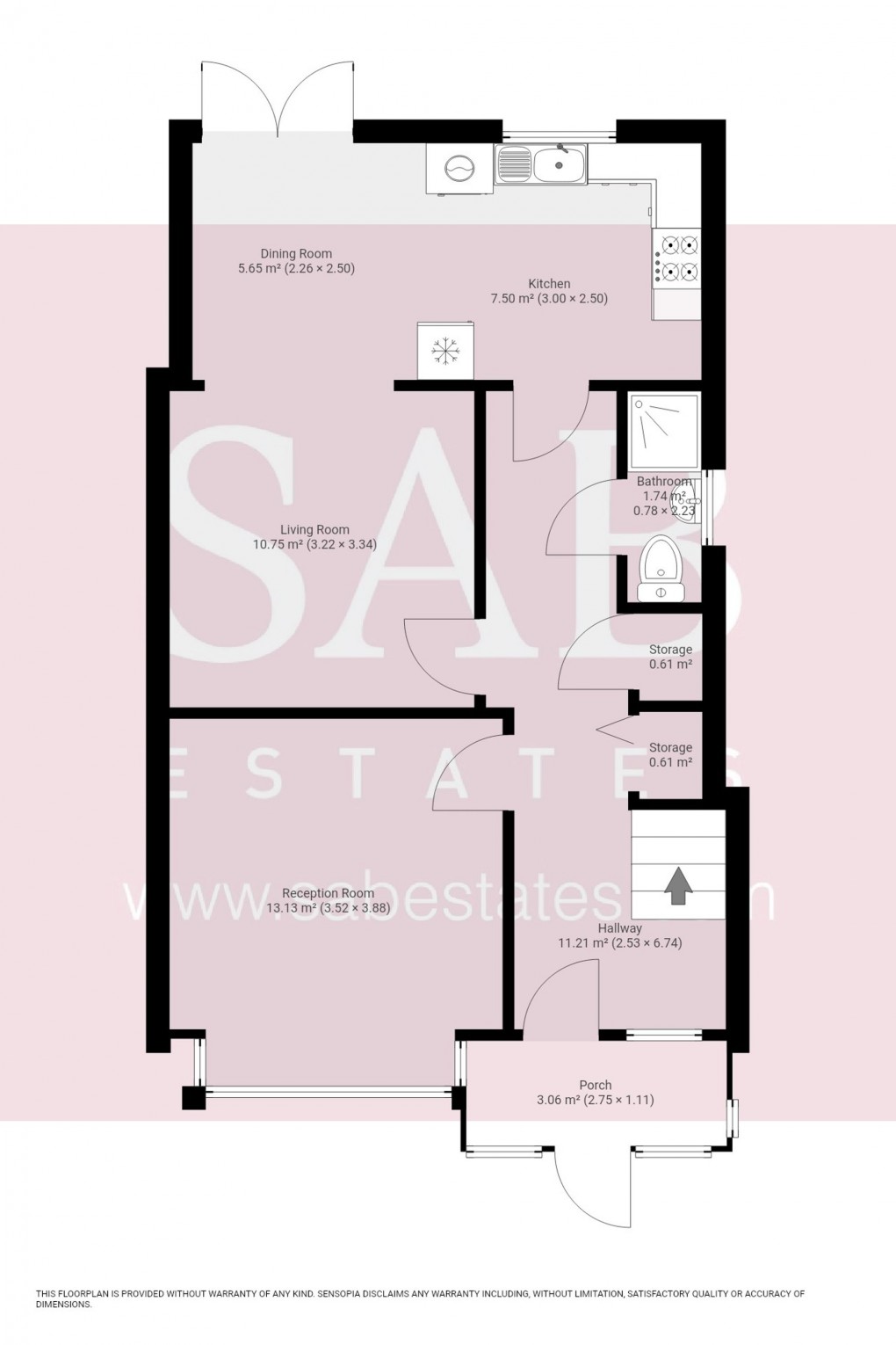 Floorplan for Ascot Gardens, Southall, UB1