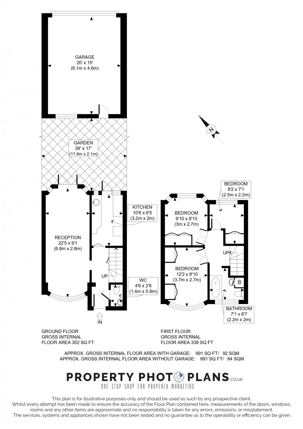 Floorplan for Hart Grove, Southall, UB1