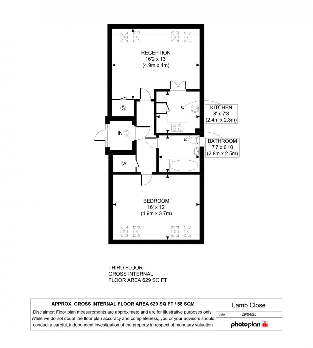 Floorplan for Lamb Close, Northolt, UB5