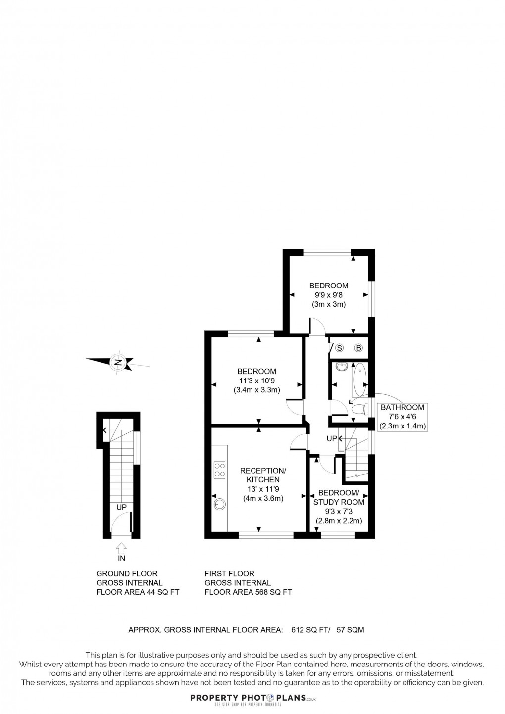 Floorplan for Eastmead Avenue, Greenford, UB6