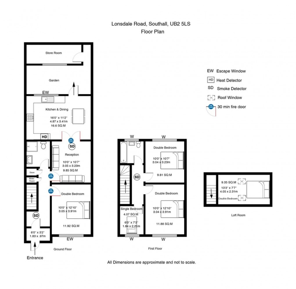 Floorplan for Lonsdale Road, Southall, UB2