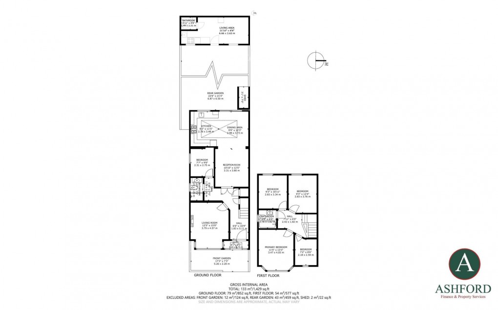 Floorplan for Church Avenue, Southall, UB2