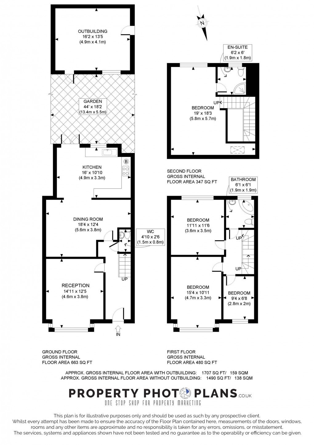 Floorplan for Portland Crescent, Greenford, UB6