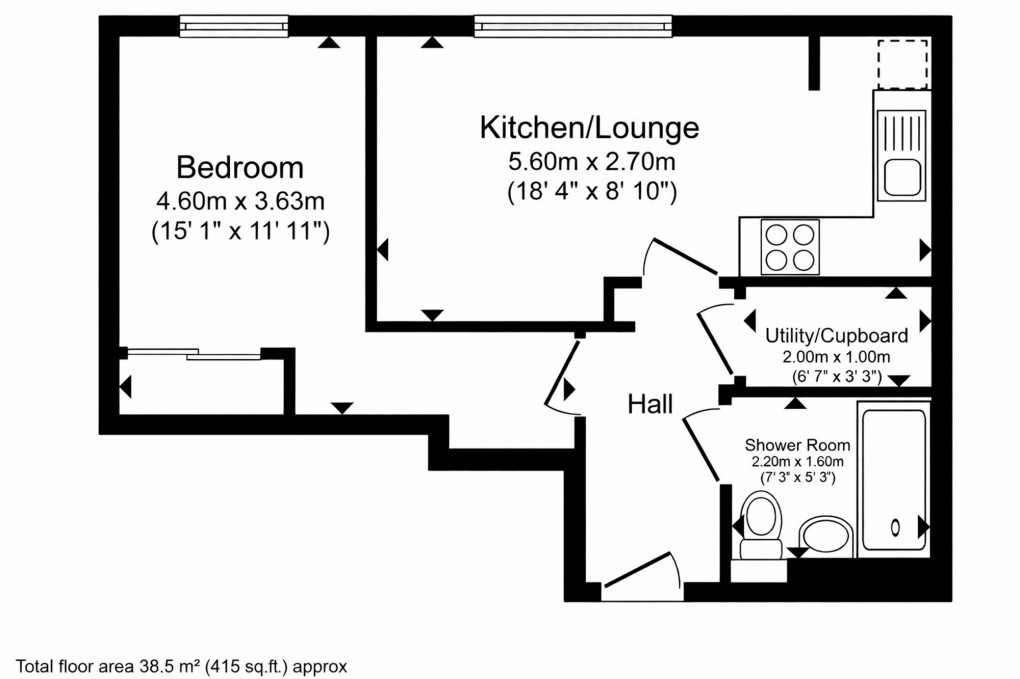 Floorplan for Windmill Place, Southall, UB2