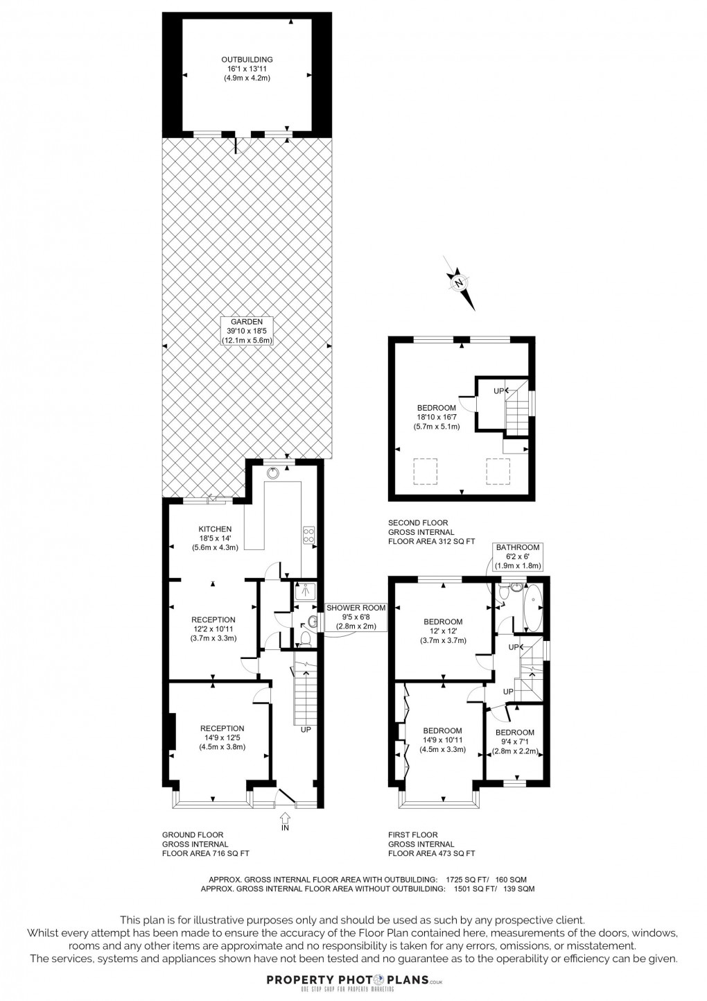 Floorplan for Kings Avenue, Greenford, UB6
