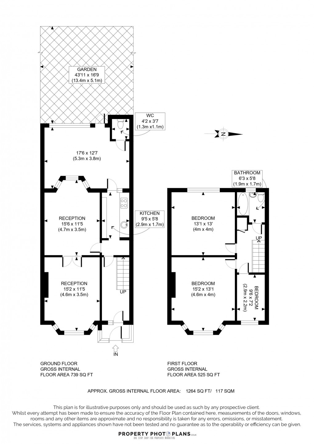 Floorplan for Oswald Road, Southall, UB1