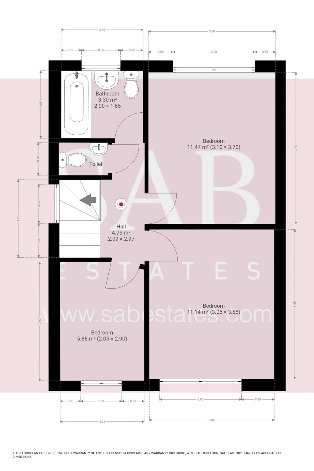 Floorplan for Middleton Avenue, Greenford, UB6