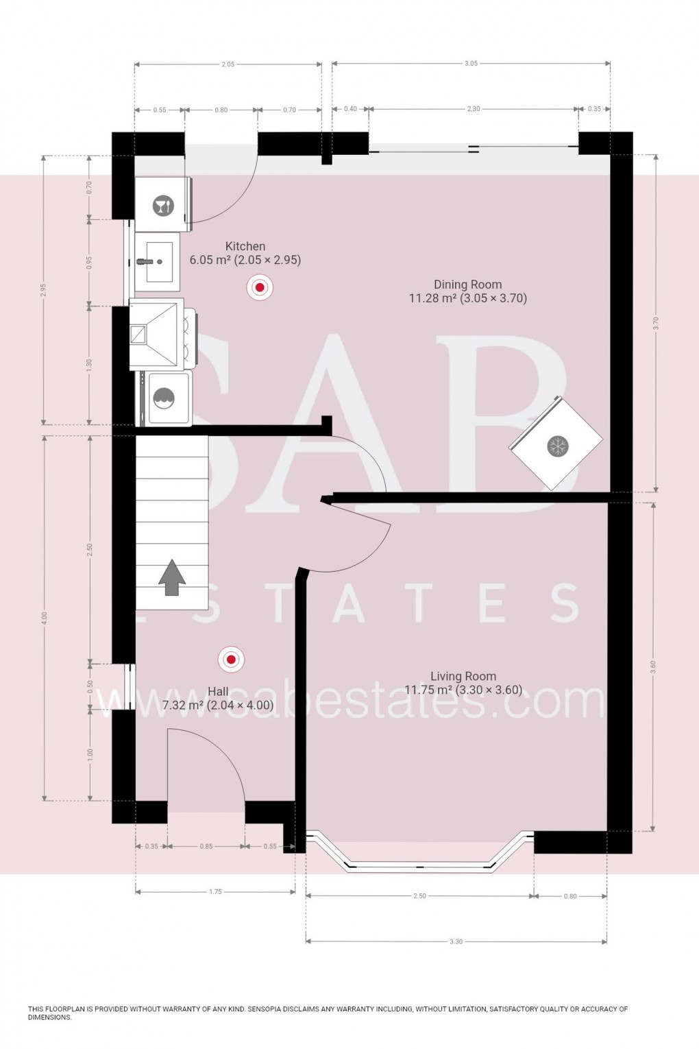 Floorplan for Middleton Avenue, Greenford, UB6