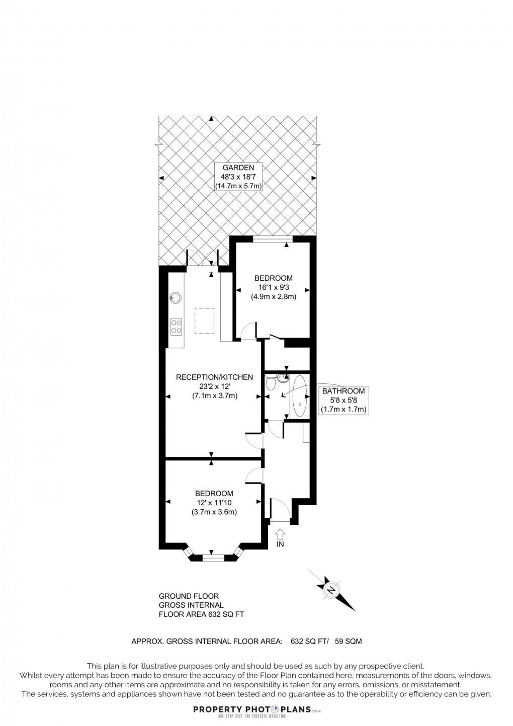 Floorplan for Hill Rise, Greenford, UB6