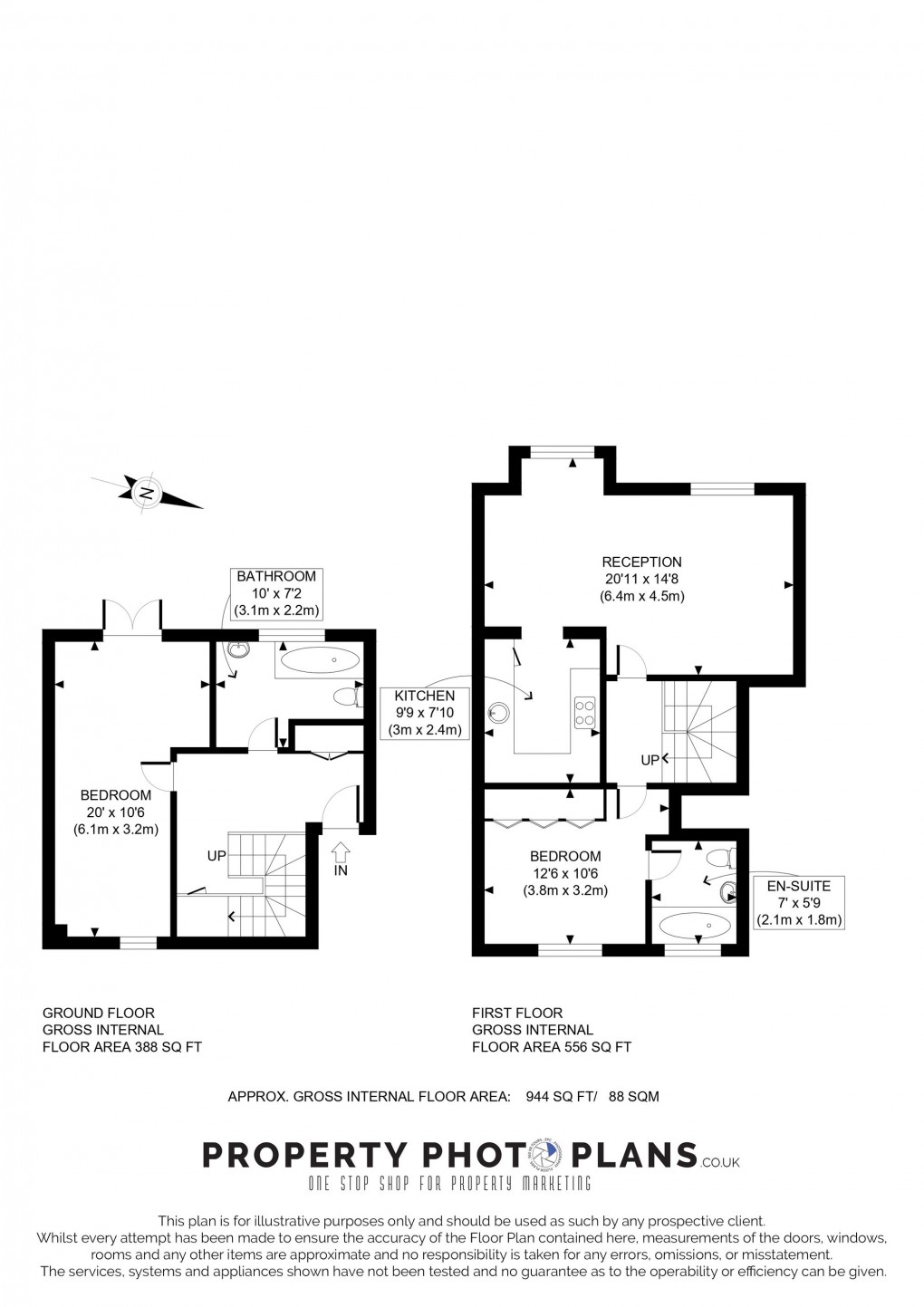 Floorplan for Coraline Close, Southall, UB1