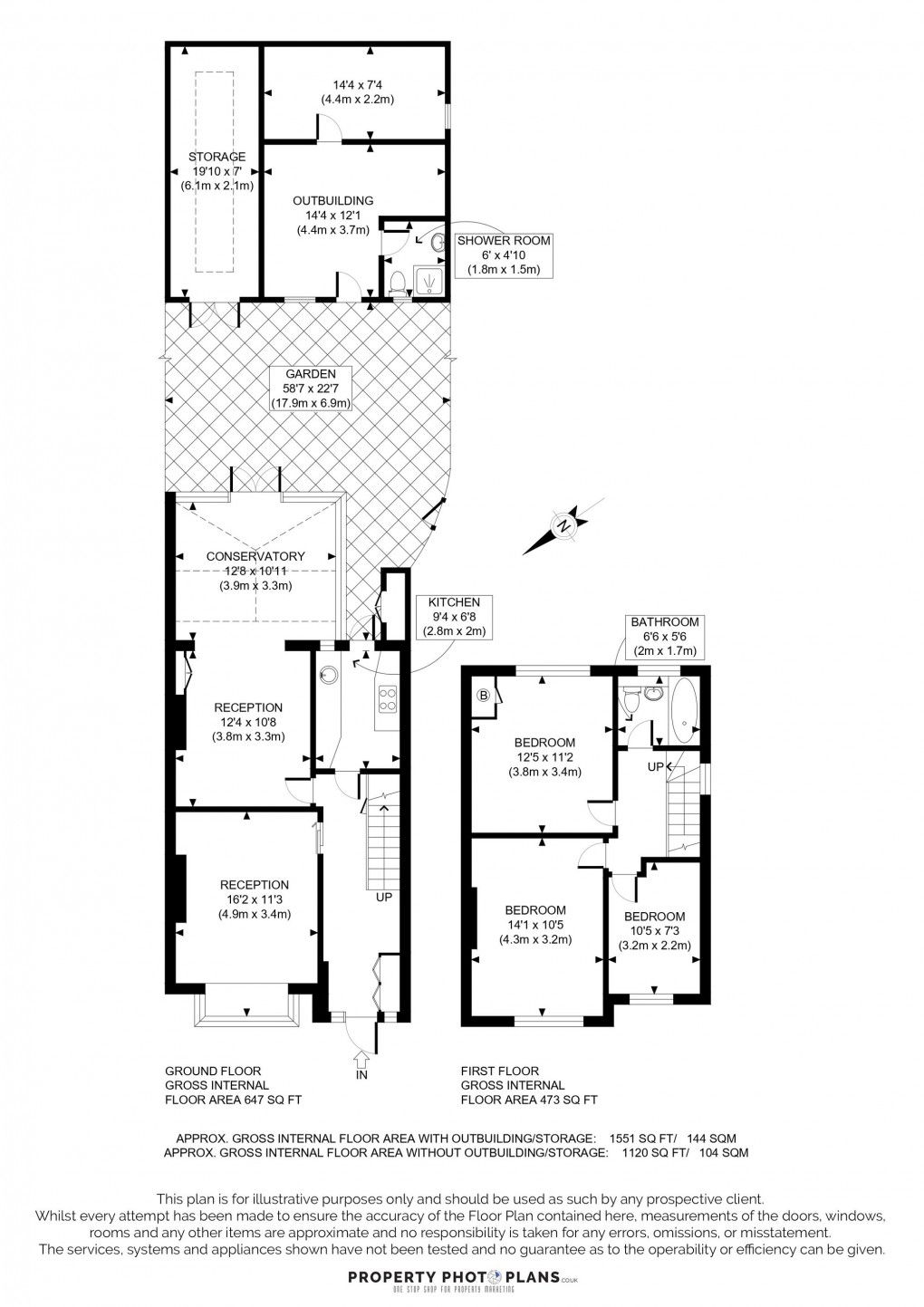 Floorplan for Elton Avenue, Greenford, UB6